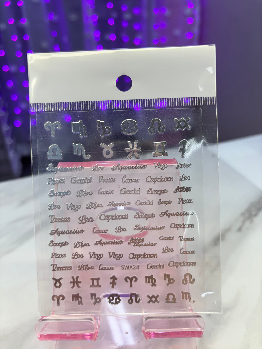 HOROSCOPE SILVER NAIL STICKER