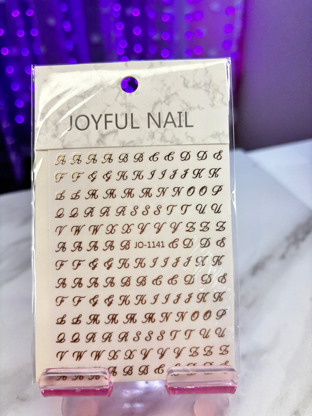 CURSIVE ROSEGOLD LETTER STICKER