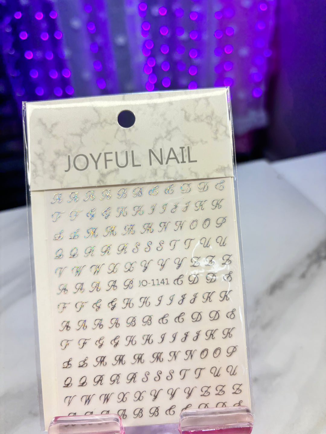 CURSIVE SILVER LETTER STICKER