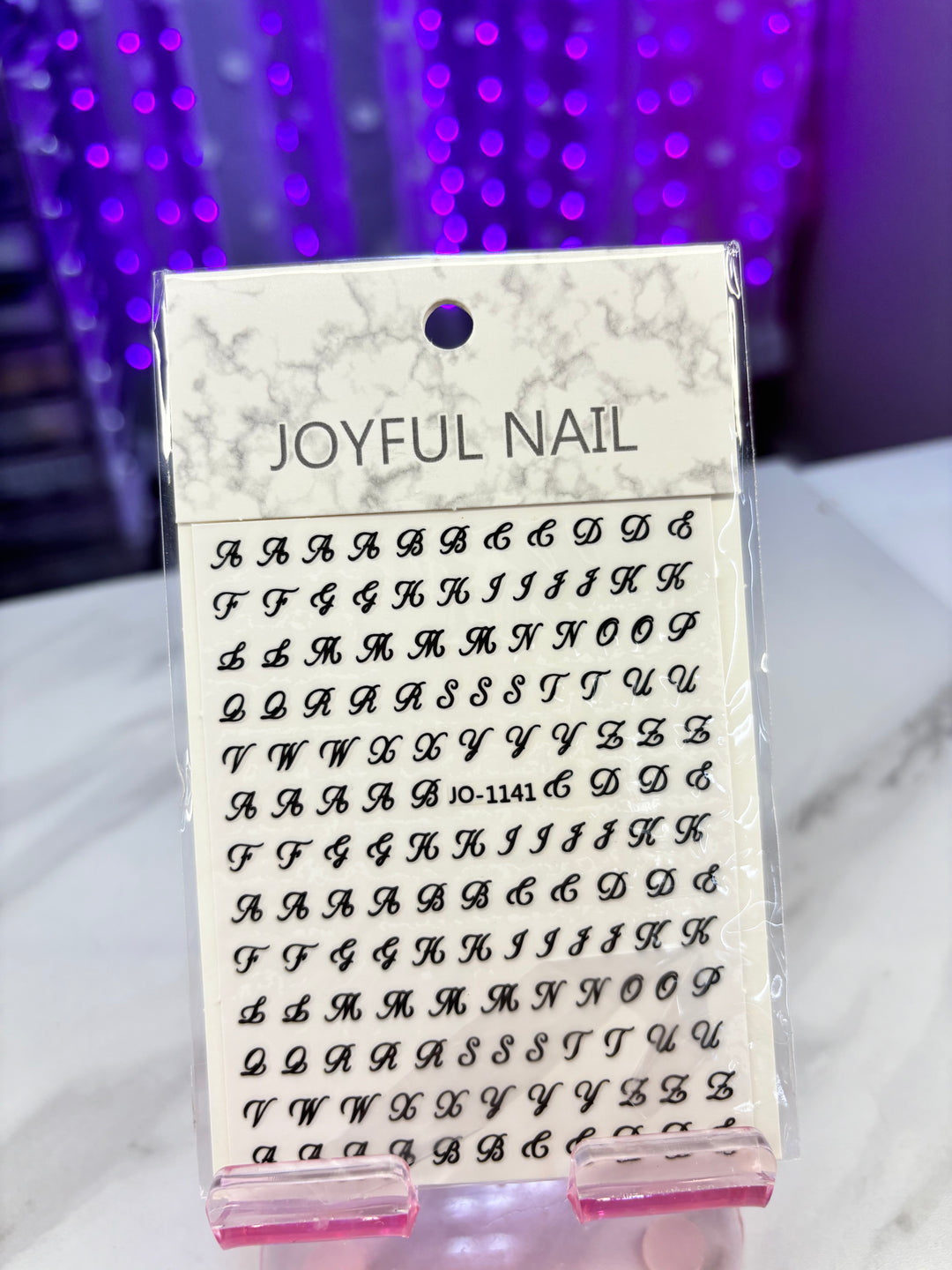 CURSIVE BLACK NAIL STICKER
