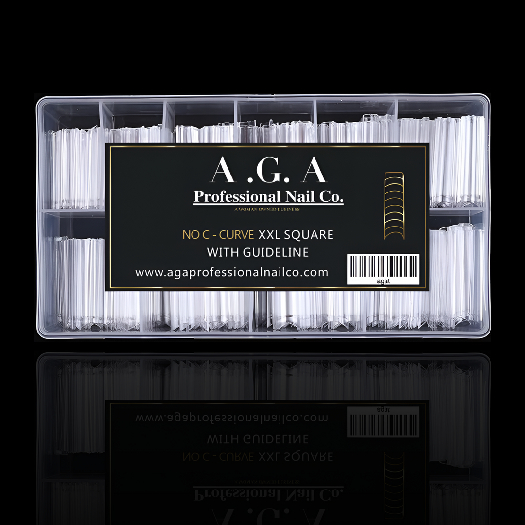 A.G.A 2XL NO C CURVE TIPS ( CLEAR WITH GUIDELINE )