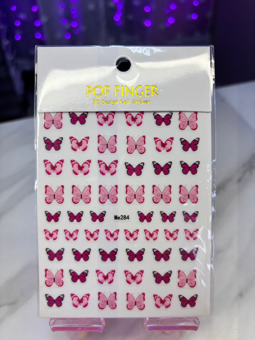 PINK BUTTERFLY STICKER
