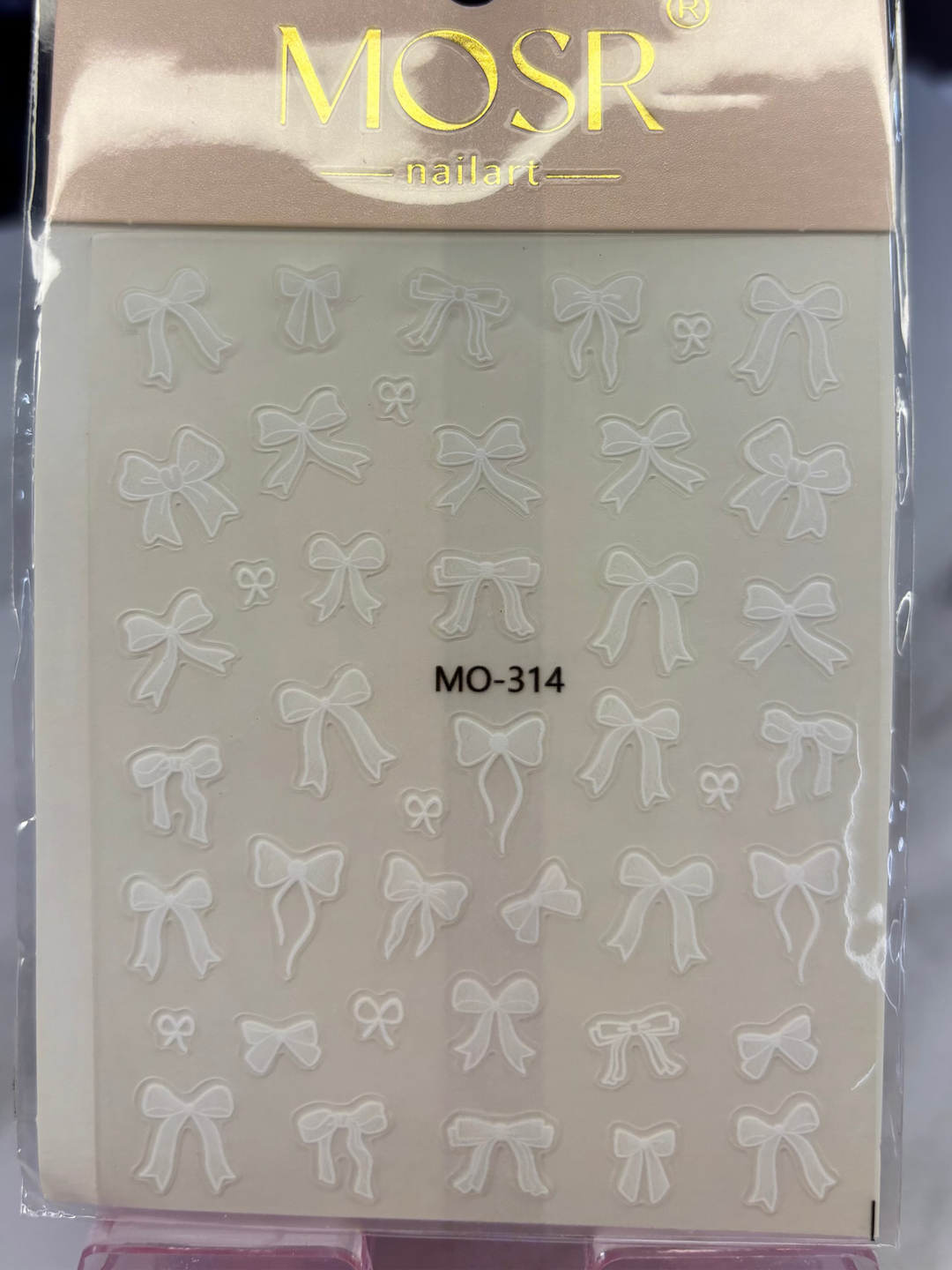 WHITE BOW STICKER