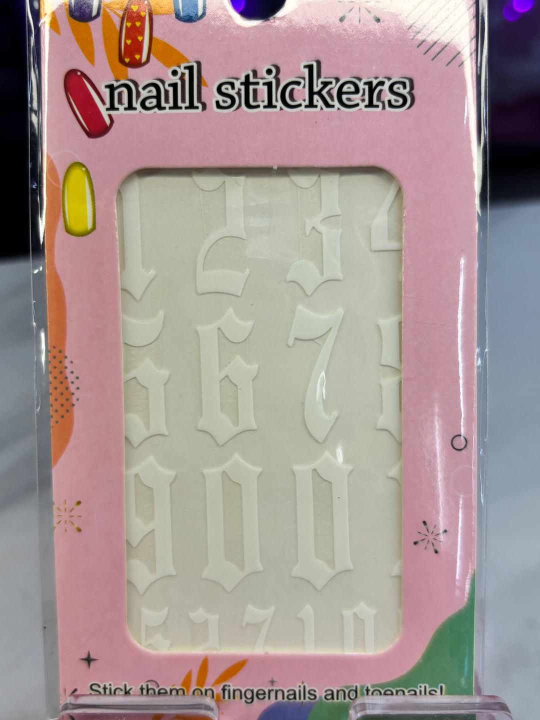 NUMBER NAIL STICKER