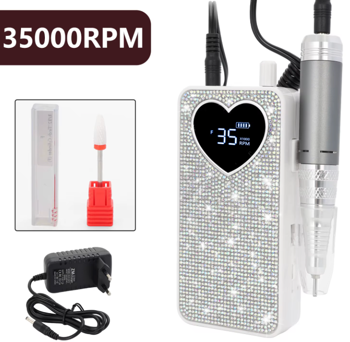 BLINGED HEART NAIL DRILL