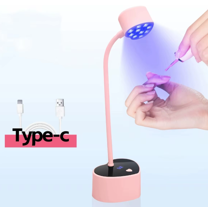 RECHARGE PINK HEART SHAPE LED LAMP