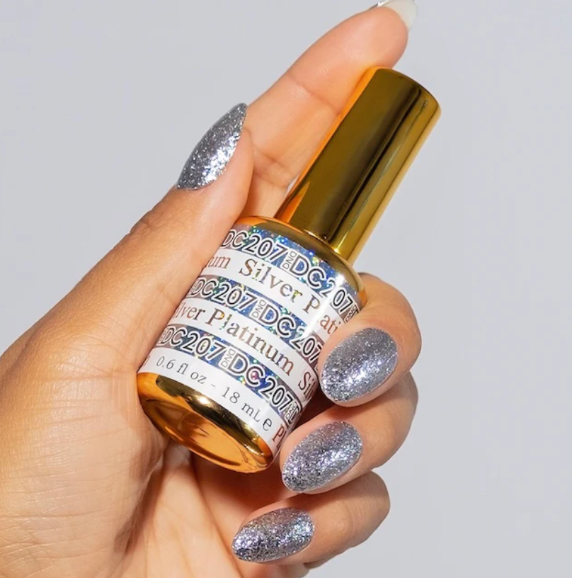 dnd platinum glitter 207 silver