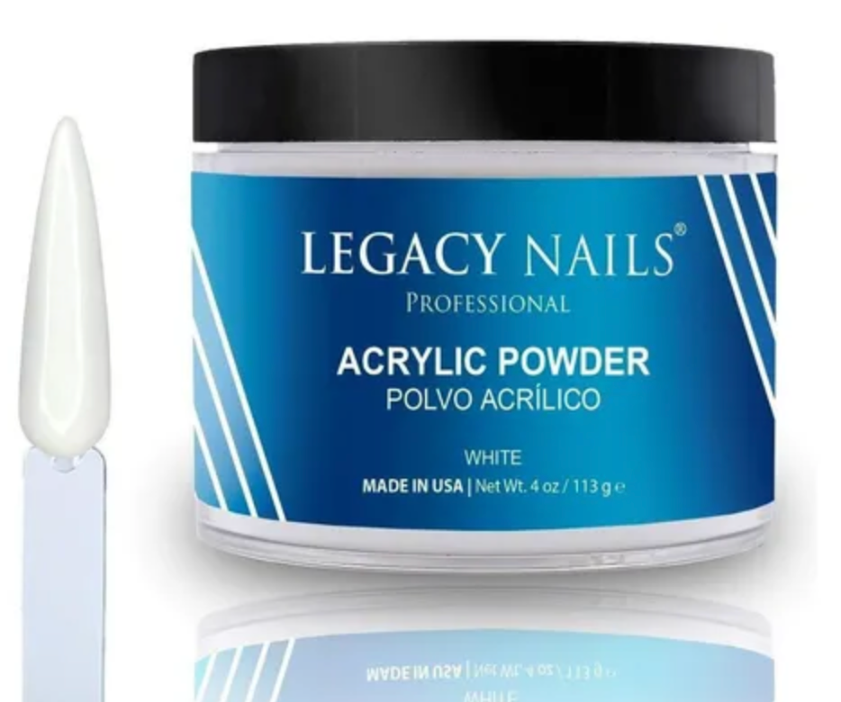 LEGACY NAILS WHITE ACRYLIC POWDER 2 OZ