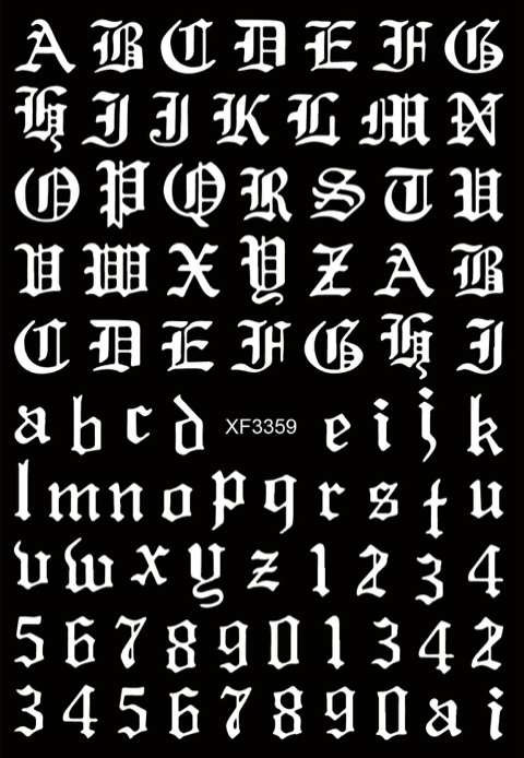 WHITE OLD ENGLISH STICKER