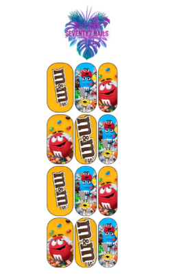 CANDY CHARACTER WATER NAIL DECAL