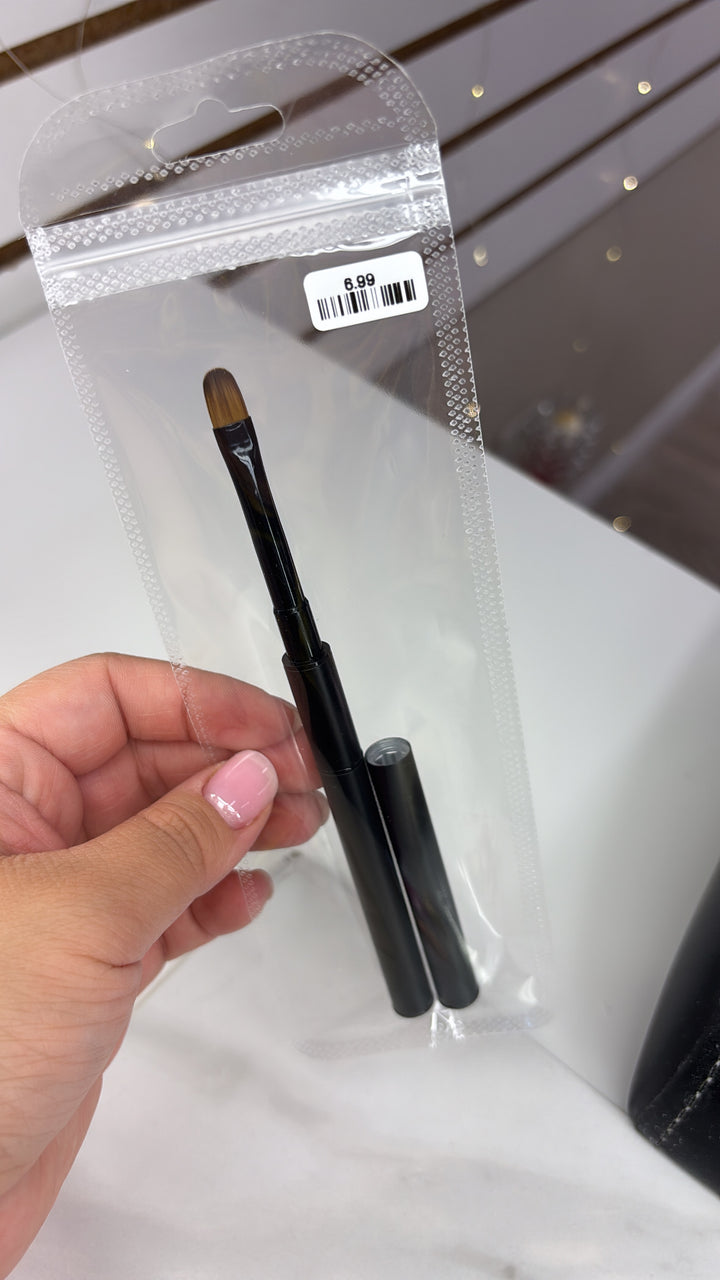 DOUBLE ENDED GEL BRUSH + SPATULA MATTE BLACK