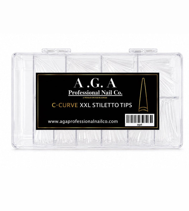 A.G.A C CURVE XXL STILETTO HALF COVER TIPS