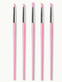 Pink 5 pc silicon tool set