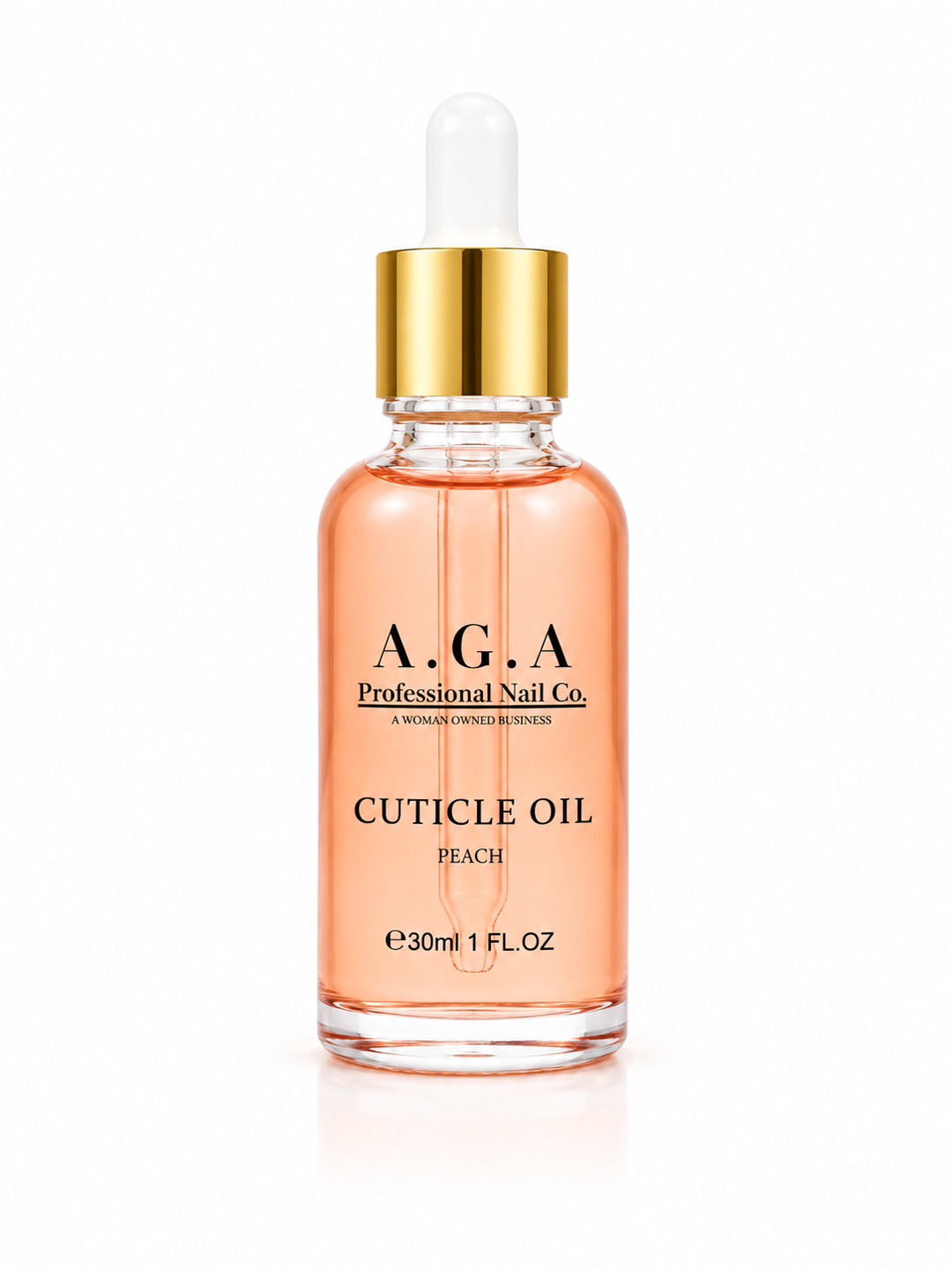 A.G.A 1oz PEACH CUTICLE OIL DROPPER