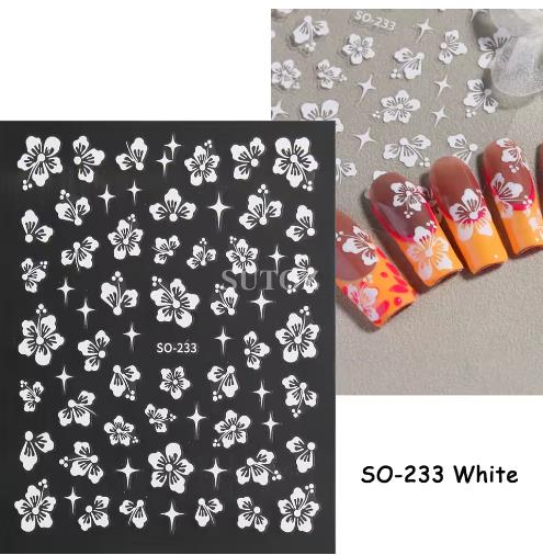 WHITE FLOWER STICKER