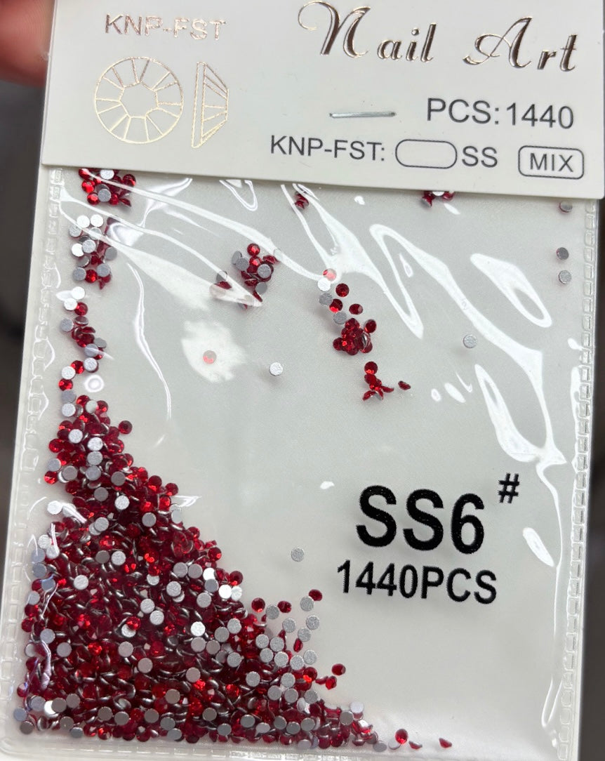 RED 1440 pcs rhinestone SIZE 6