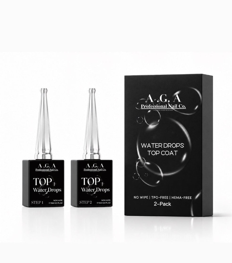 A.G.A 2 PACK WATER DROP NAIL TOP COAT