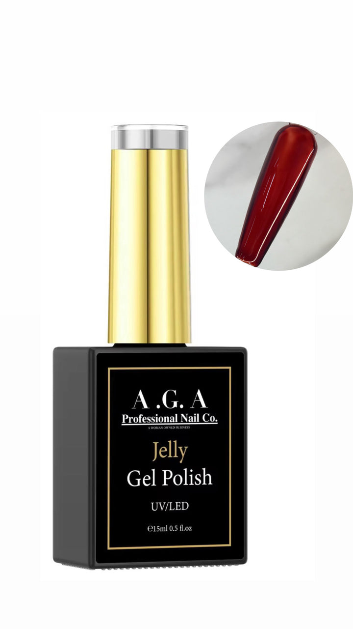 A.G.A JELLY GEL POLISH #11 dark  red