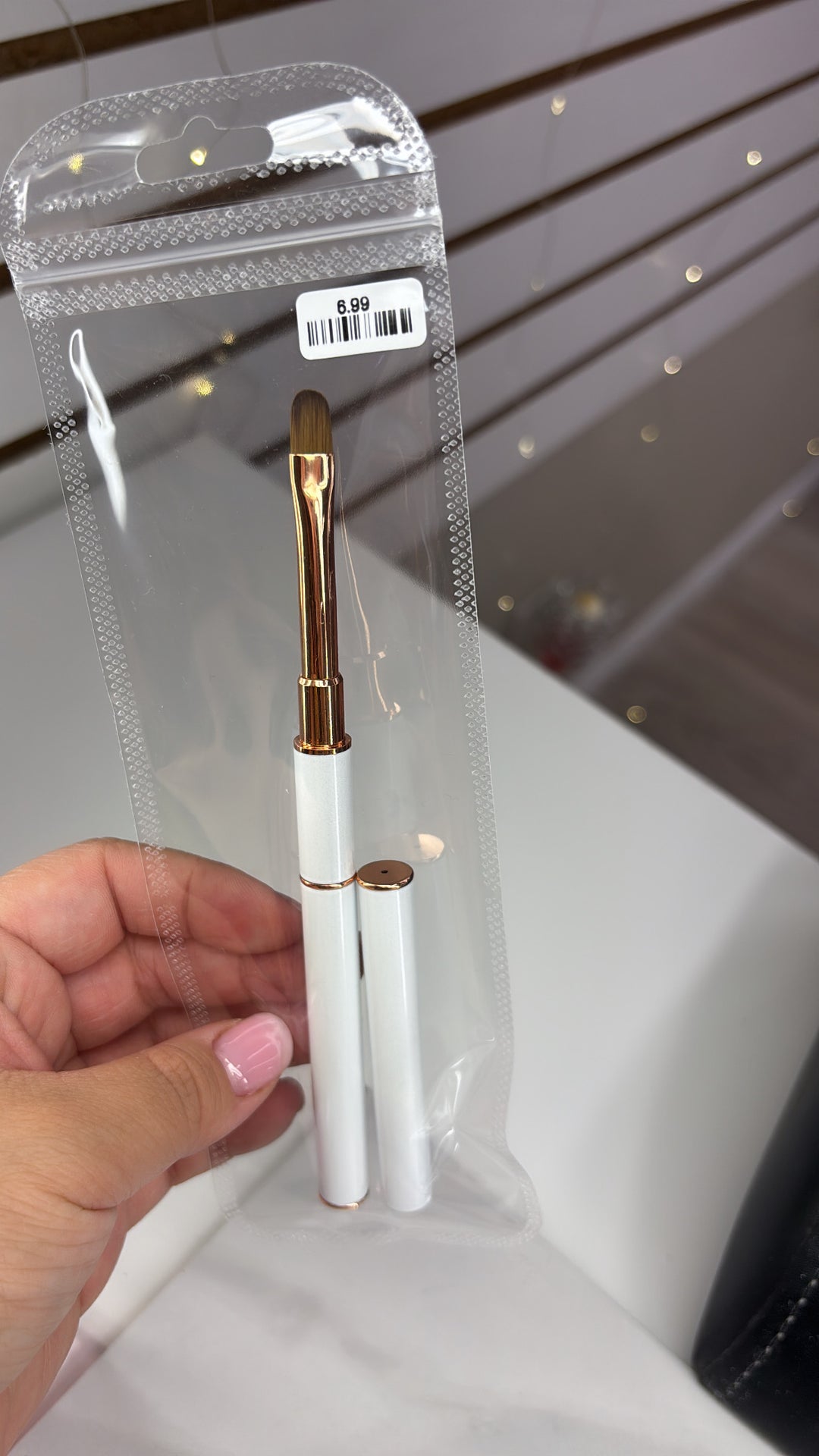 DOUBLE ENDED WHITE GEL BRUSH + SPATULA