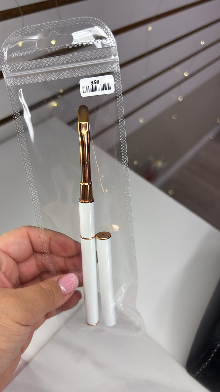 DOUBLE ENDED WHITE GEL BRUSH + SPATULA