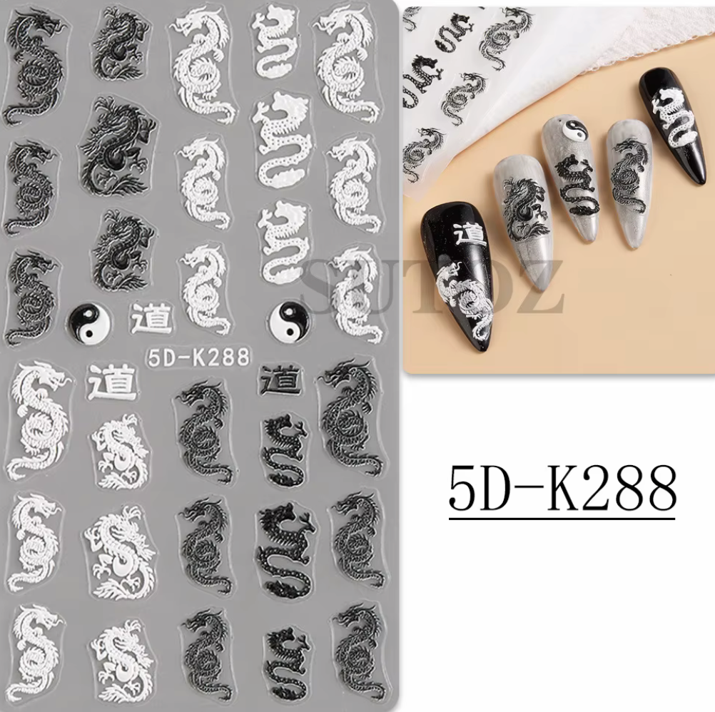 DRAGON NAIL STICKER