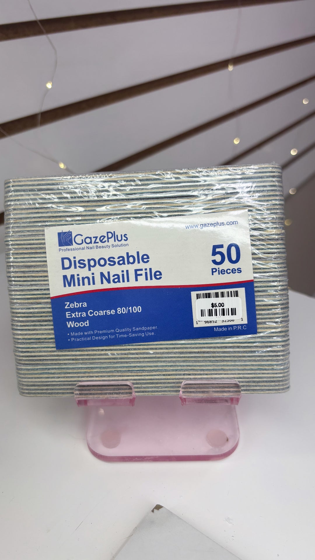 GAZE PLUS 80/100 MINI NAIL FILE ZEBRA