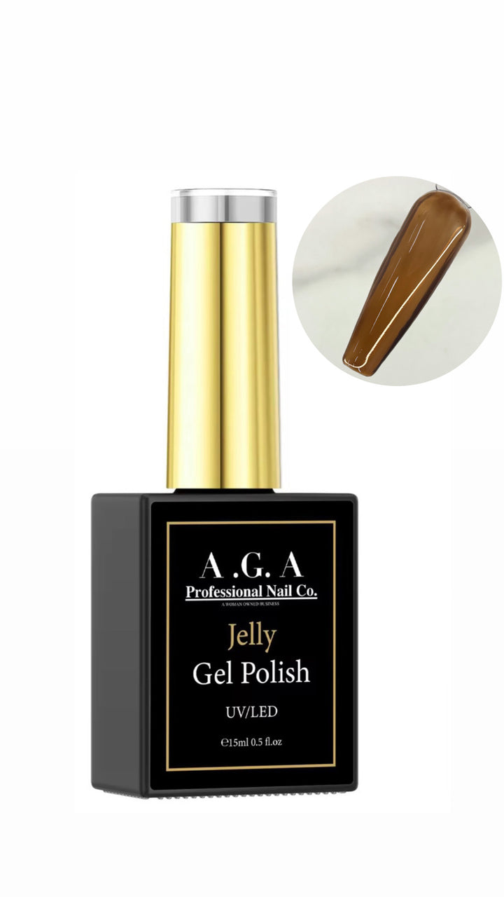 A.G.A JELLY GEL POLISH BROWN #1