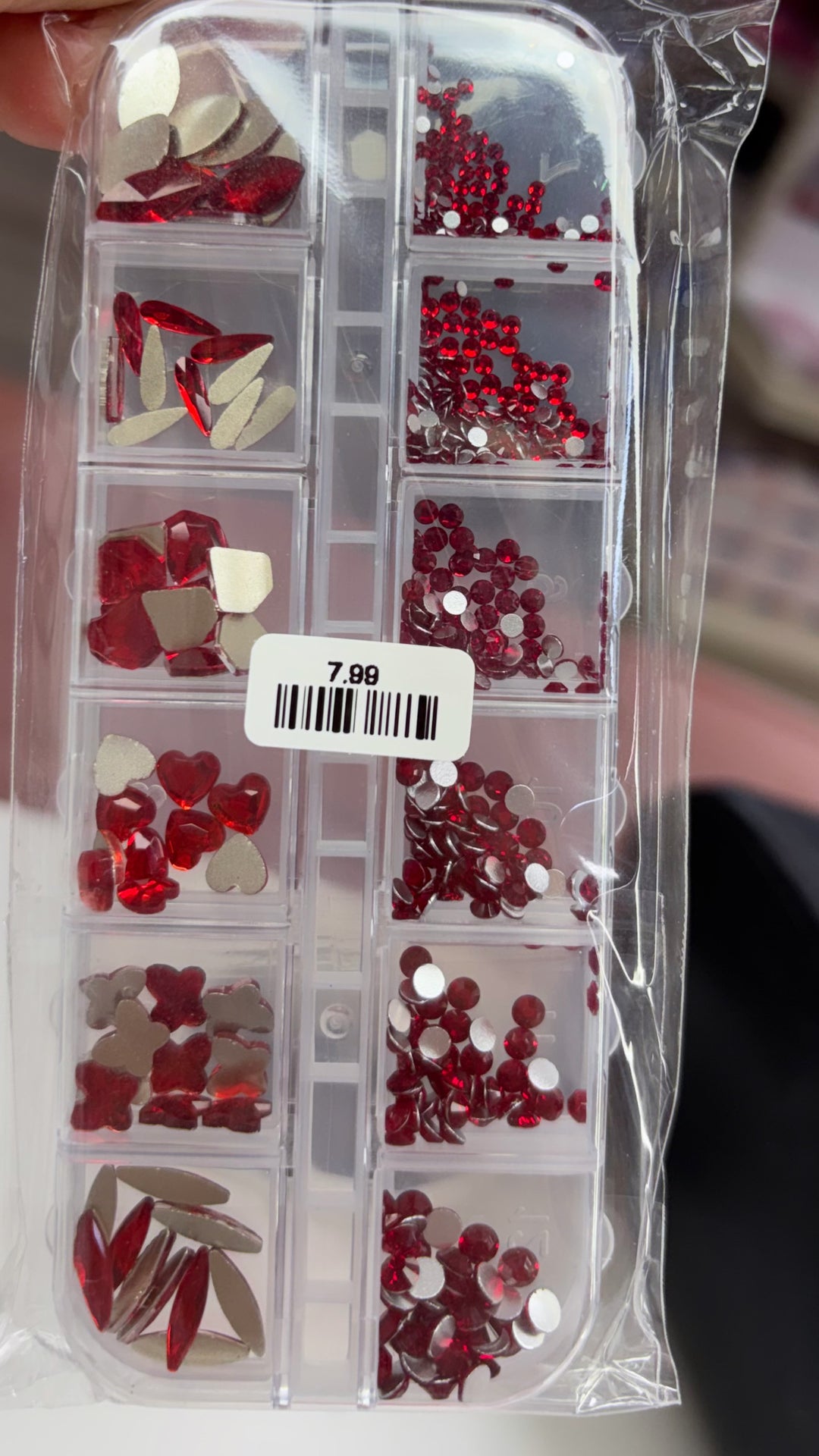 RED RHINESTONE MIX