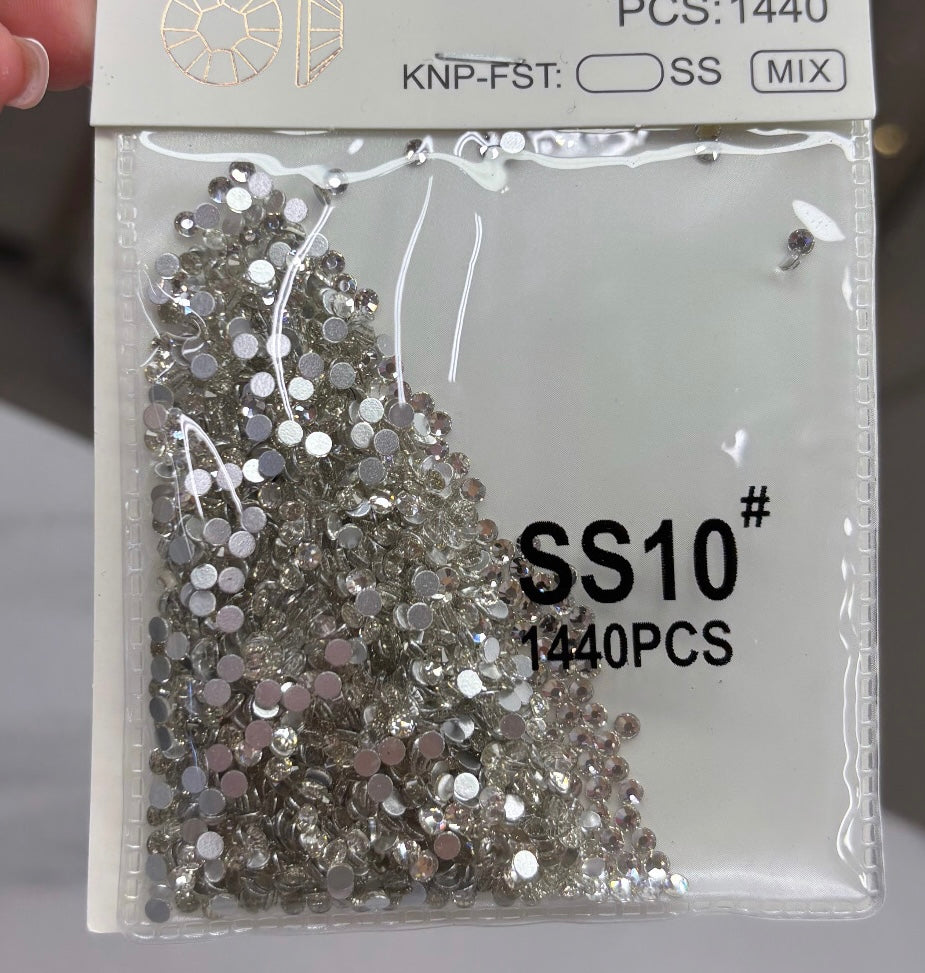 CLEAR 1440 pcs rhinestone SIZE 10