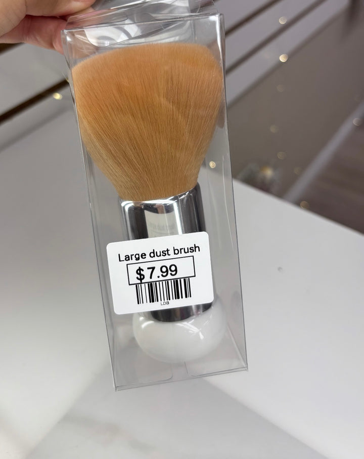 WHITE AND SILVER LARGE DUST BRUSH