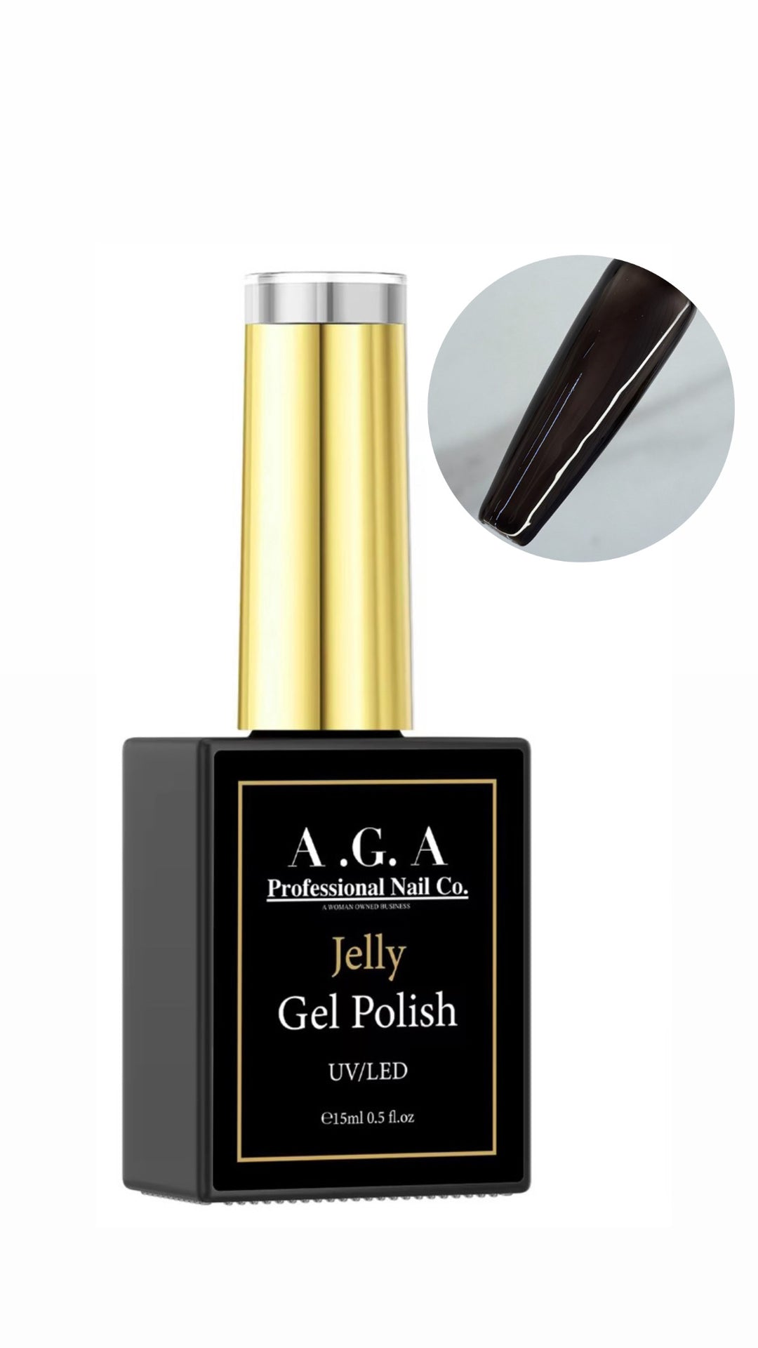 A.G.A JELLY GEL POLISH #12 BLACK