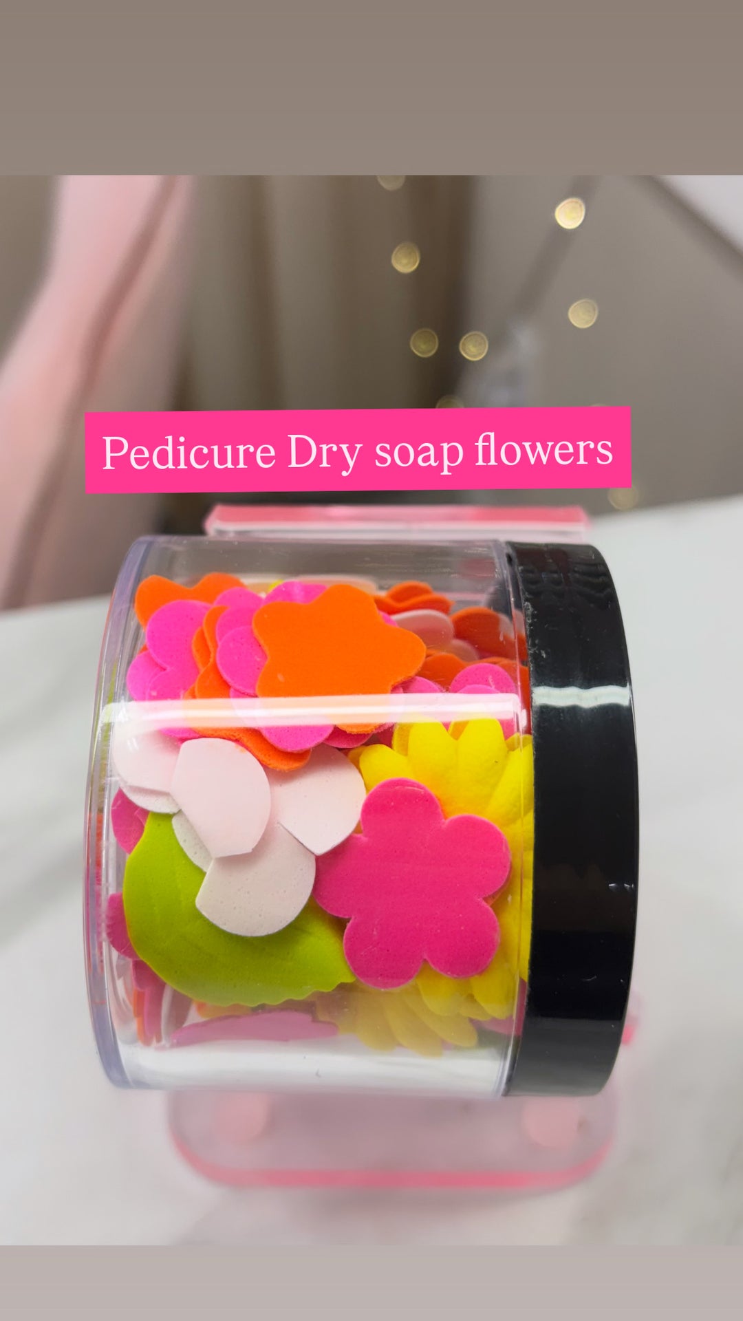 Pedicure dry soap flowers