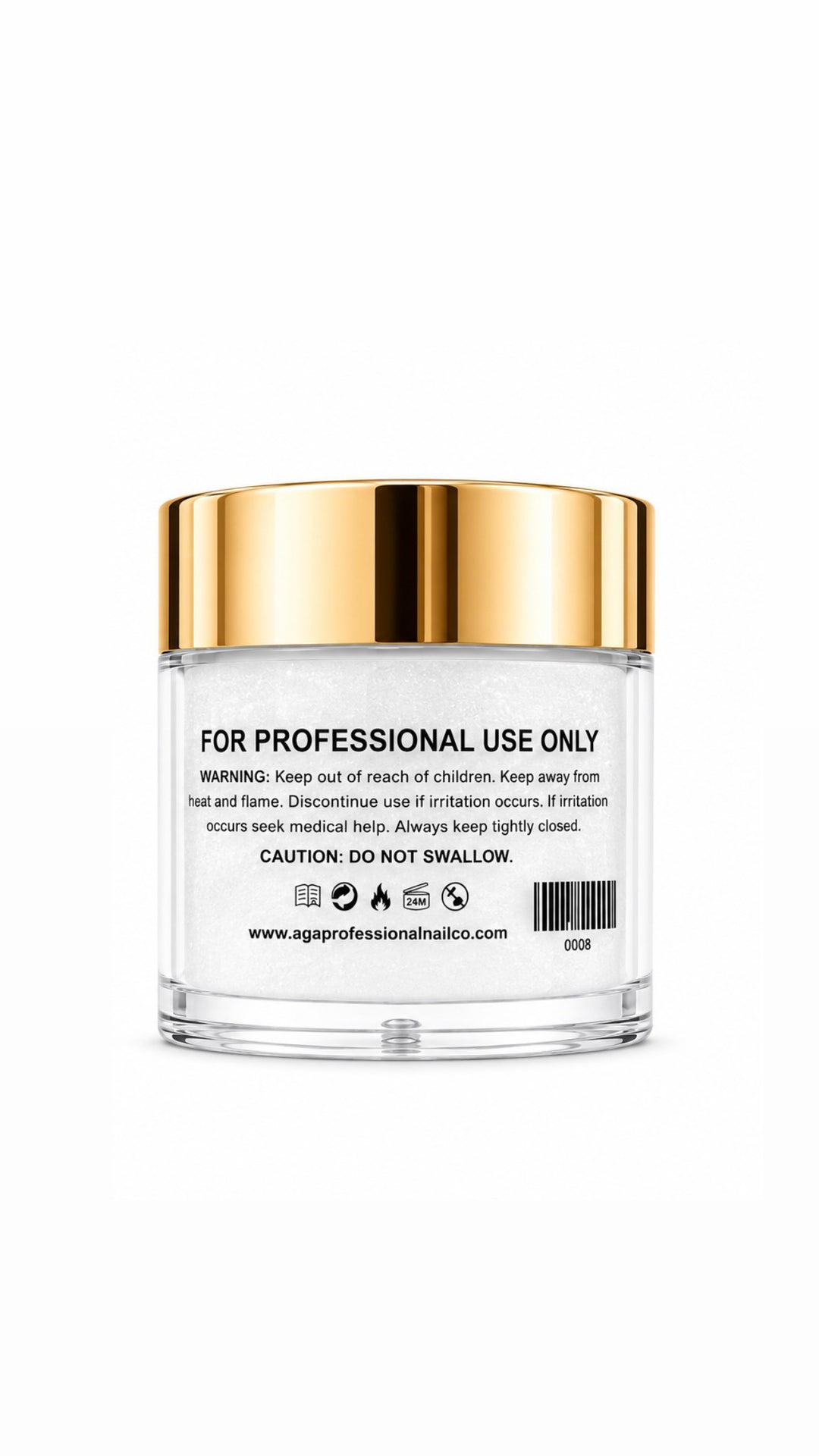 A.G.A 4 OZ CLEAR ACRYLIC POWDER