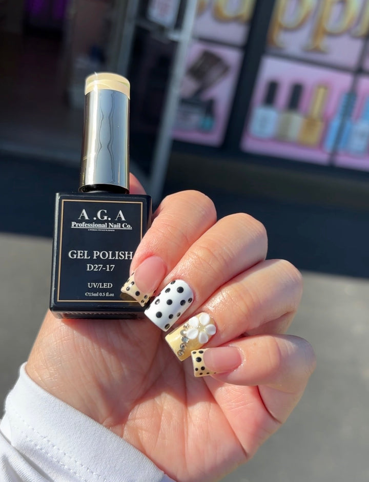 A.G.A  D27-19 BUTTER YELLOW GEL POLISH
