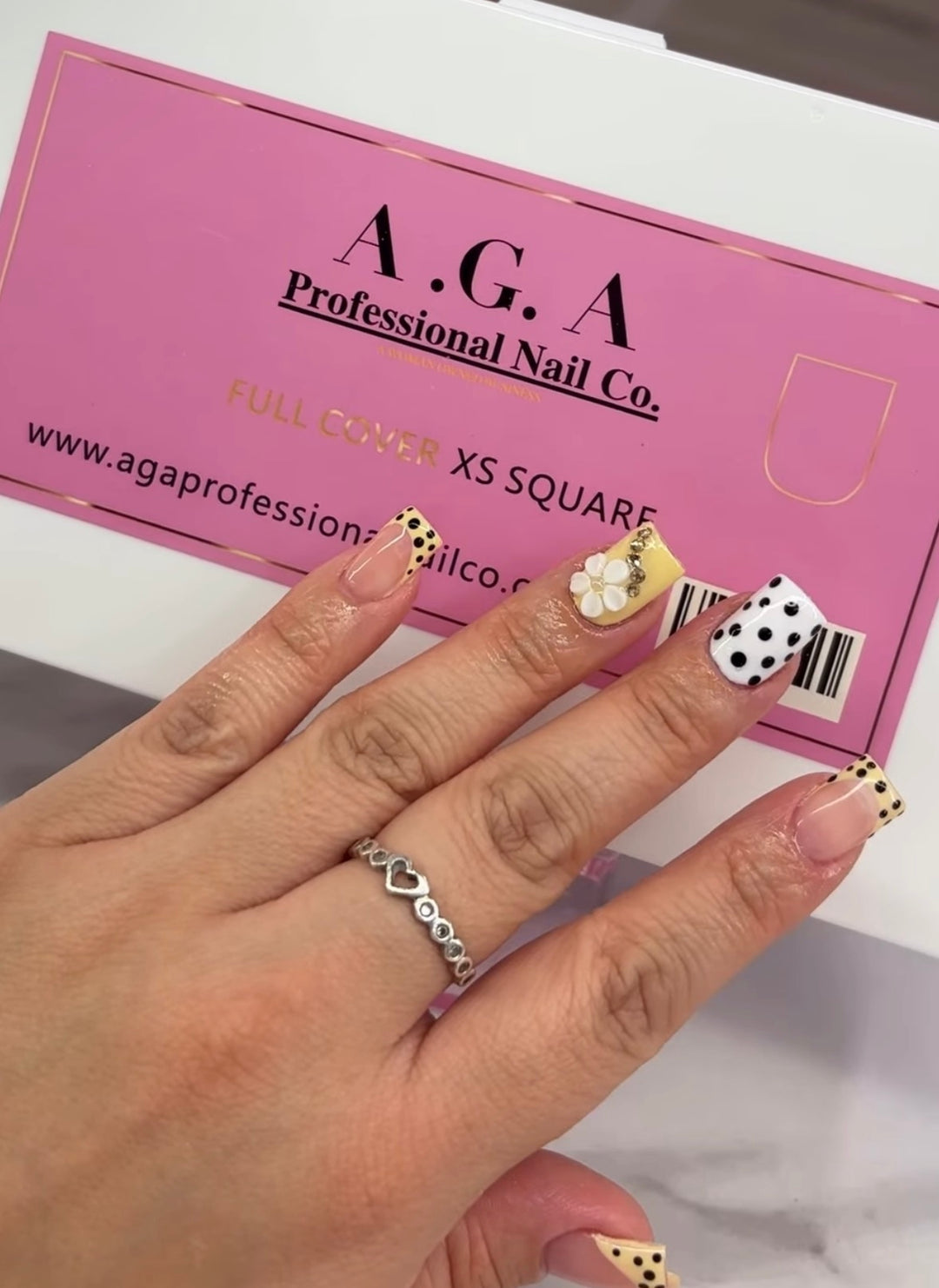A.G.A FULL COVER XS SQUARE TIPS (CLEAR)