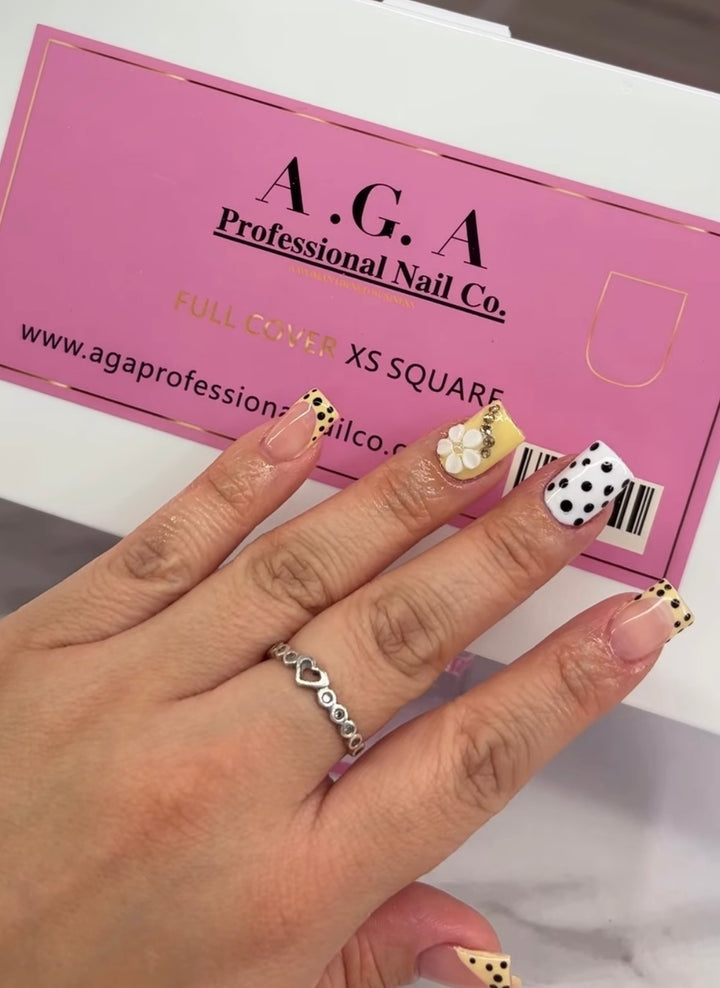 A.G.A FULL COVER XS SQUARE TIPS (CLEAR)