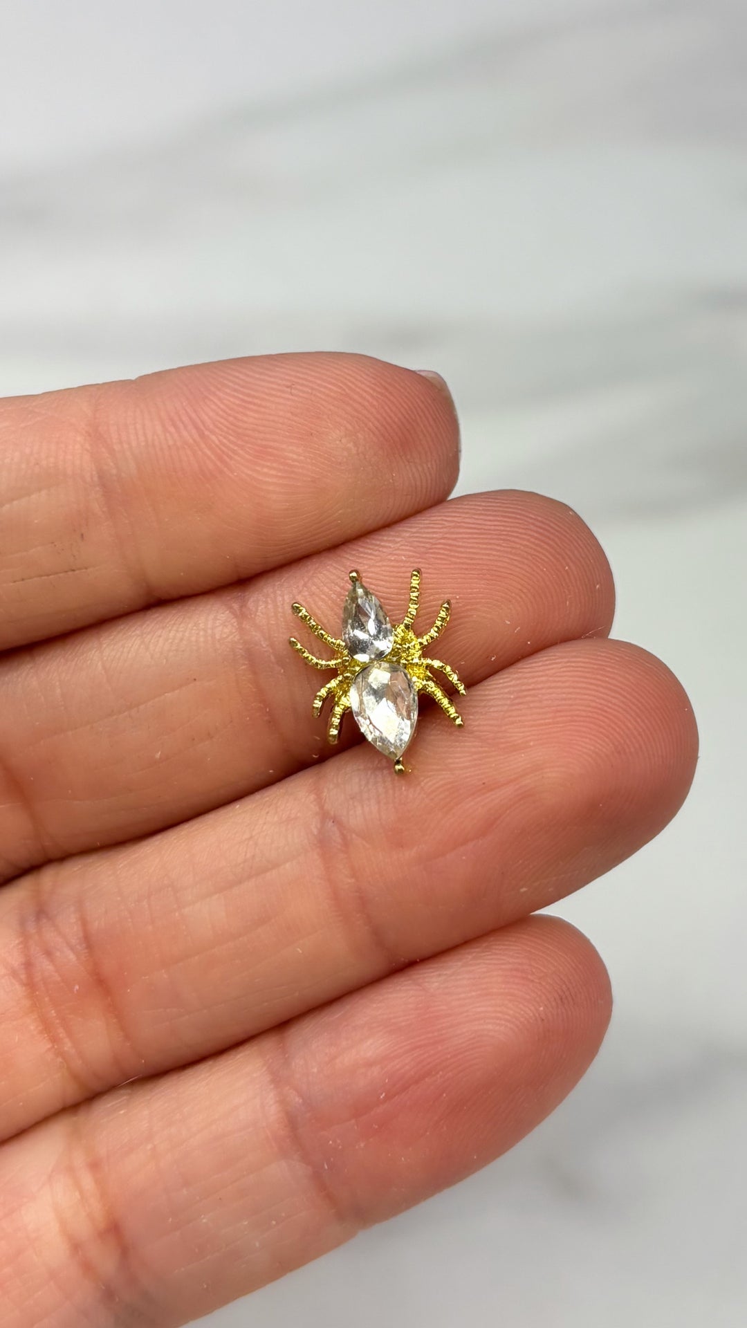 Gold spider Halloween charm