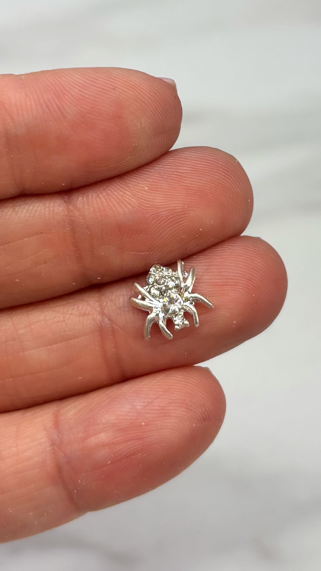 Silver Halloween nail charm