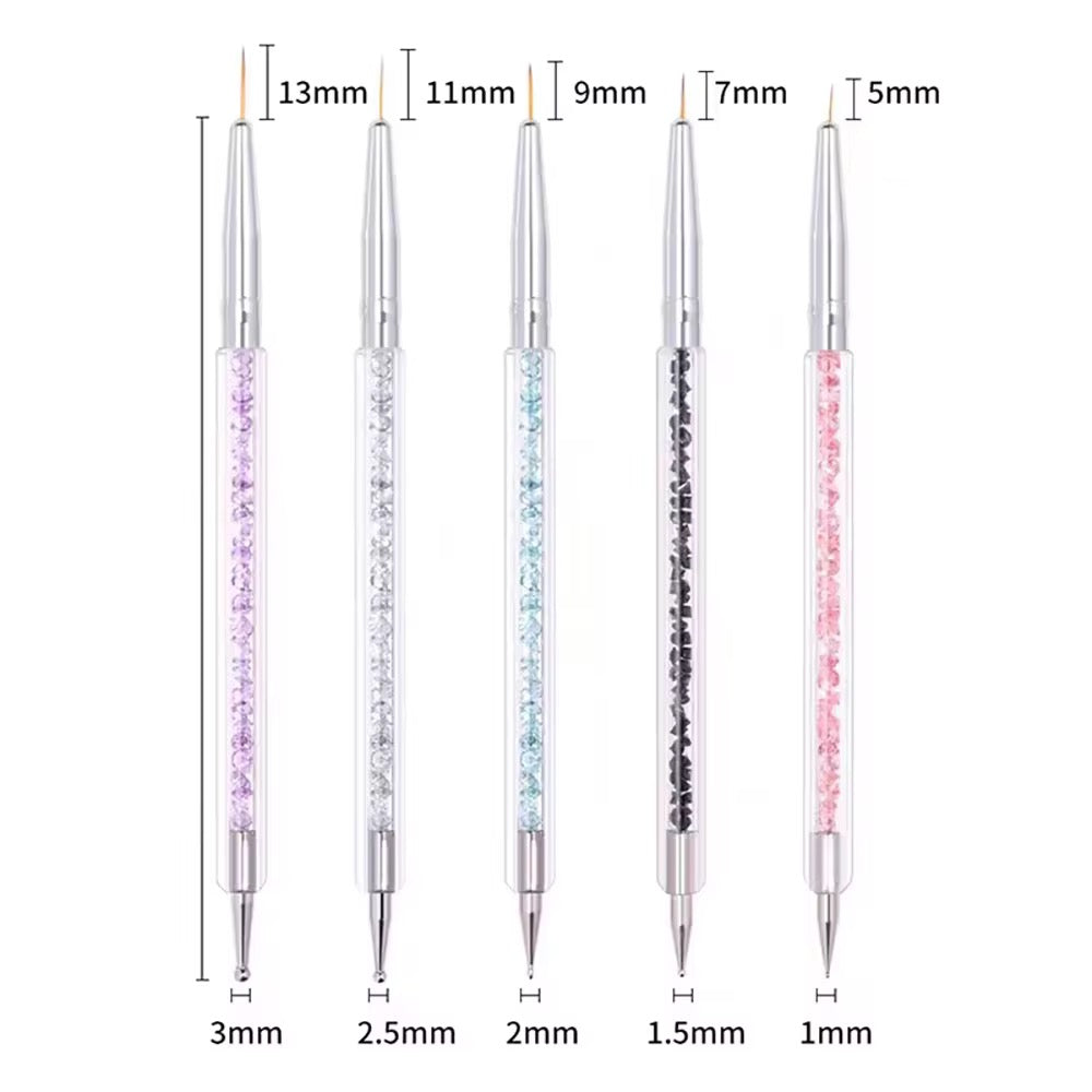 5 pc double ended art brush dotting tool set