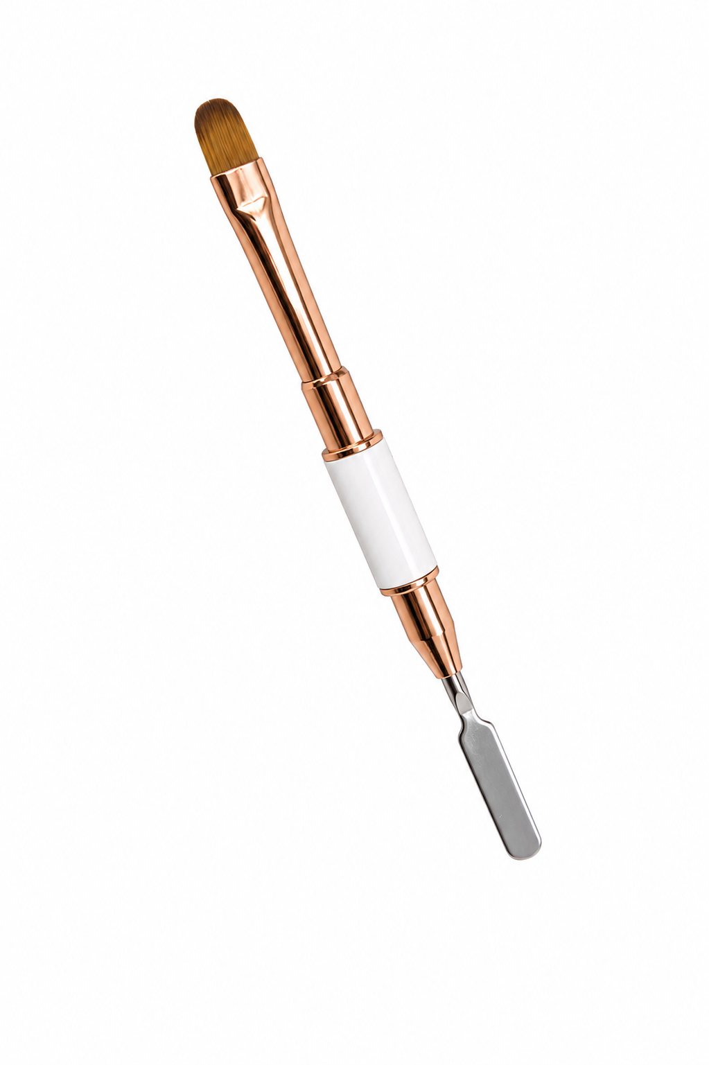 DOUBLE ENDED WHITE GEL BRUSH + SPATULA