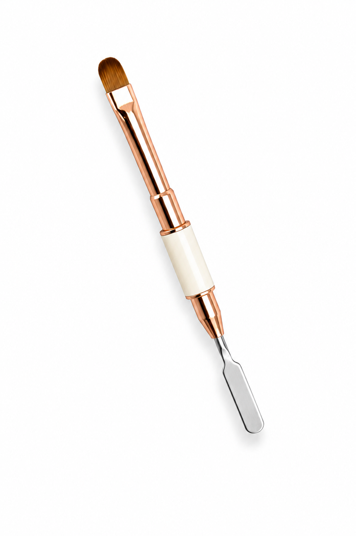 DOUBLE ENDED ROSE GEL BRUSH + SPATULA