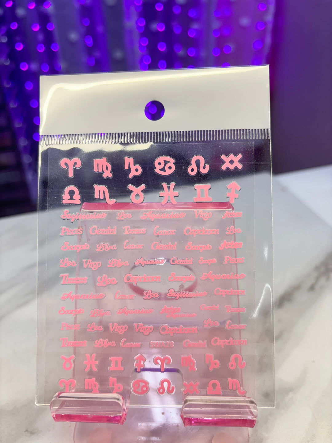 PINK HOROSCOPE NAIL STICKER