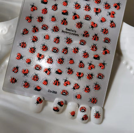 3D LADY BUG NAIL STICKER