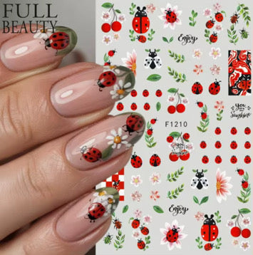 LADY BUG NAIL STICKER