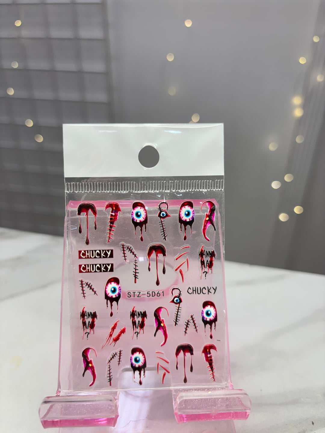 BLOOD AND EYE HALLOWEEN NAIL STICKER