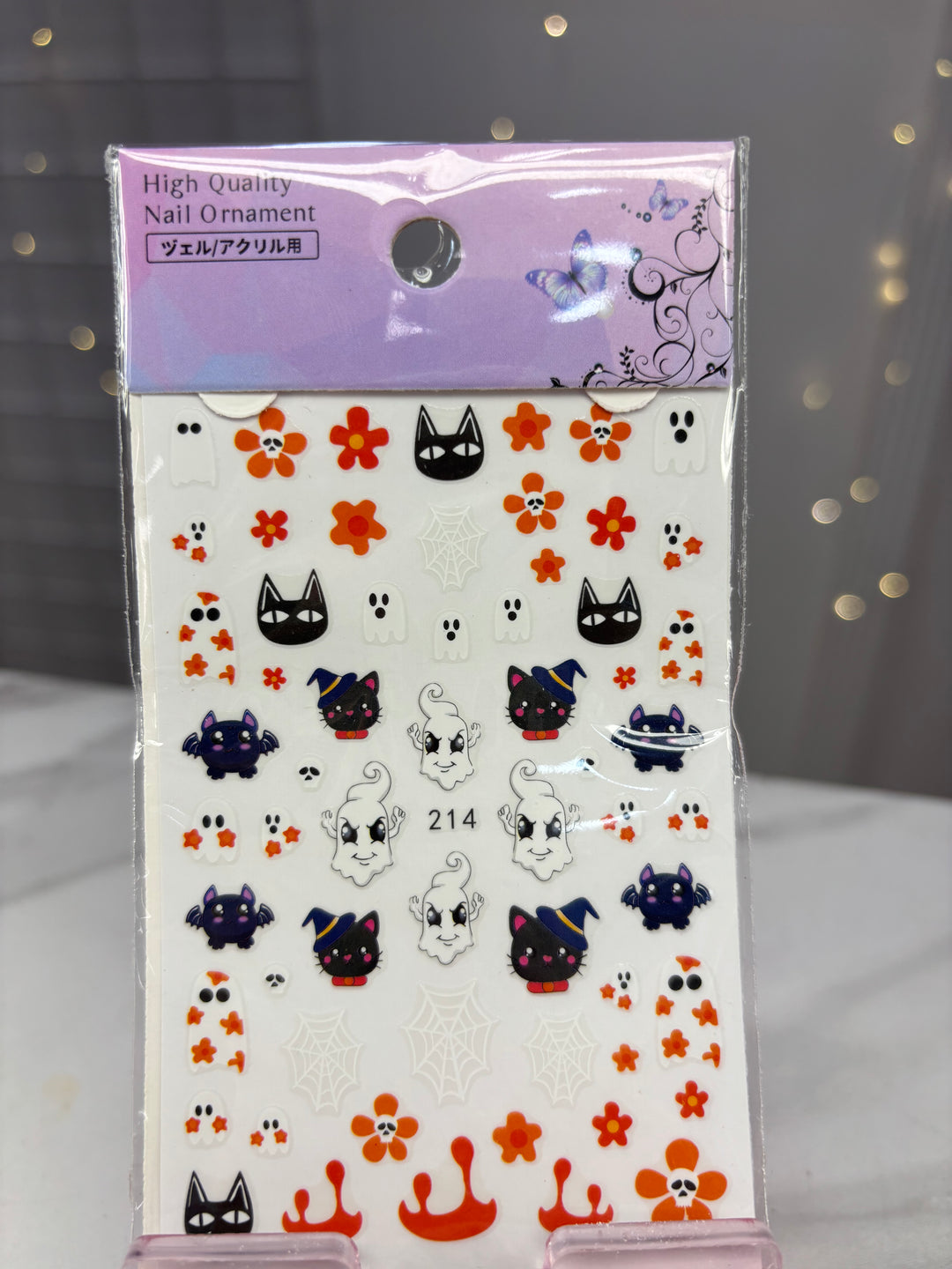 GHOST CAT HALLOWEEN NAIL STICKER