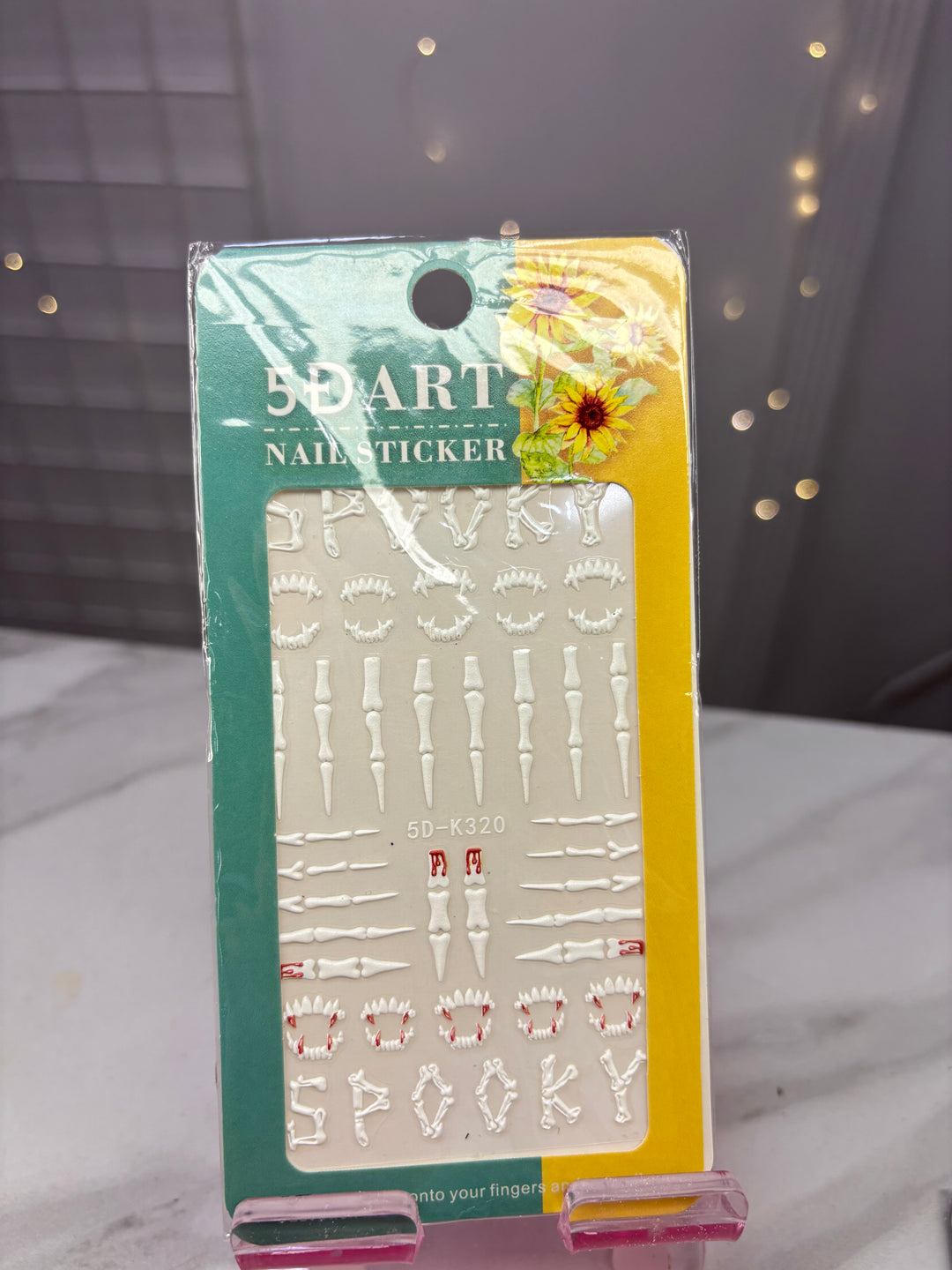BONE HALLOWEEN NAIL STICKER