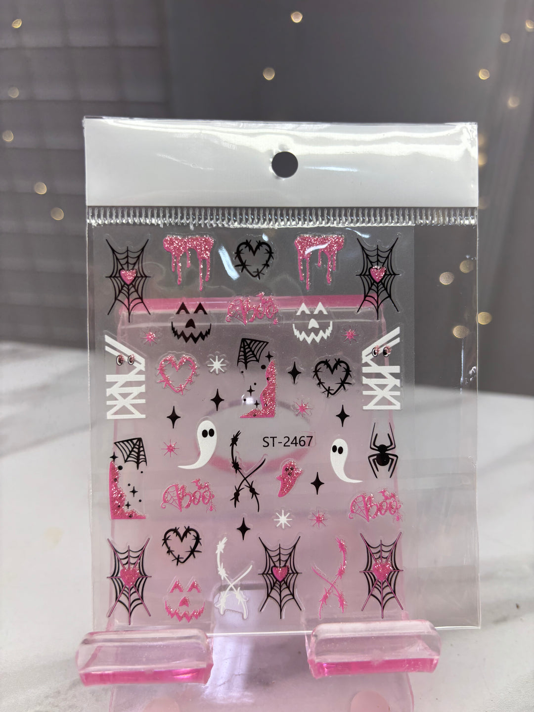 PINK HALLOWEEN NAIL STICKER