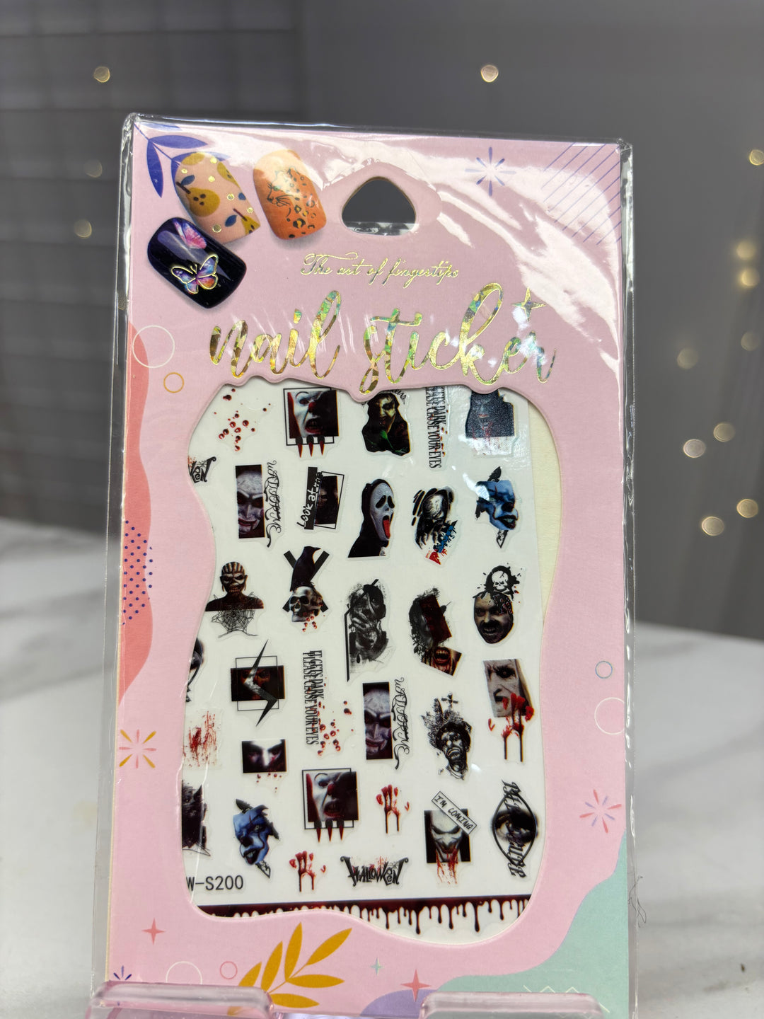 GHOST FACE HALLOWEEN NAIL STICKER