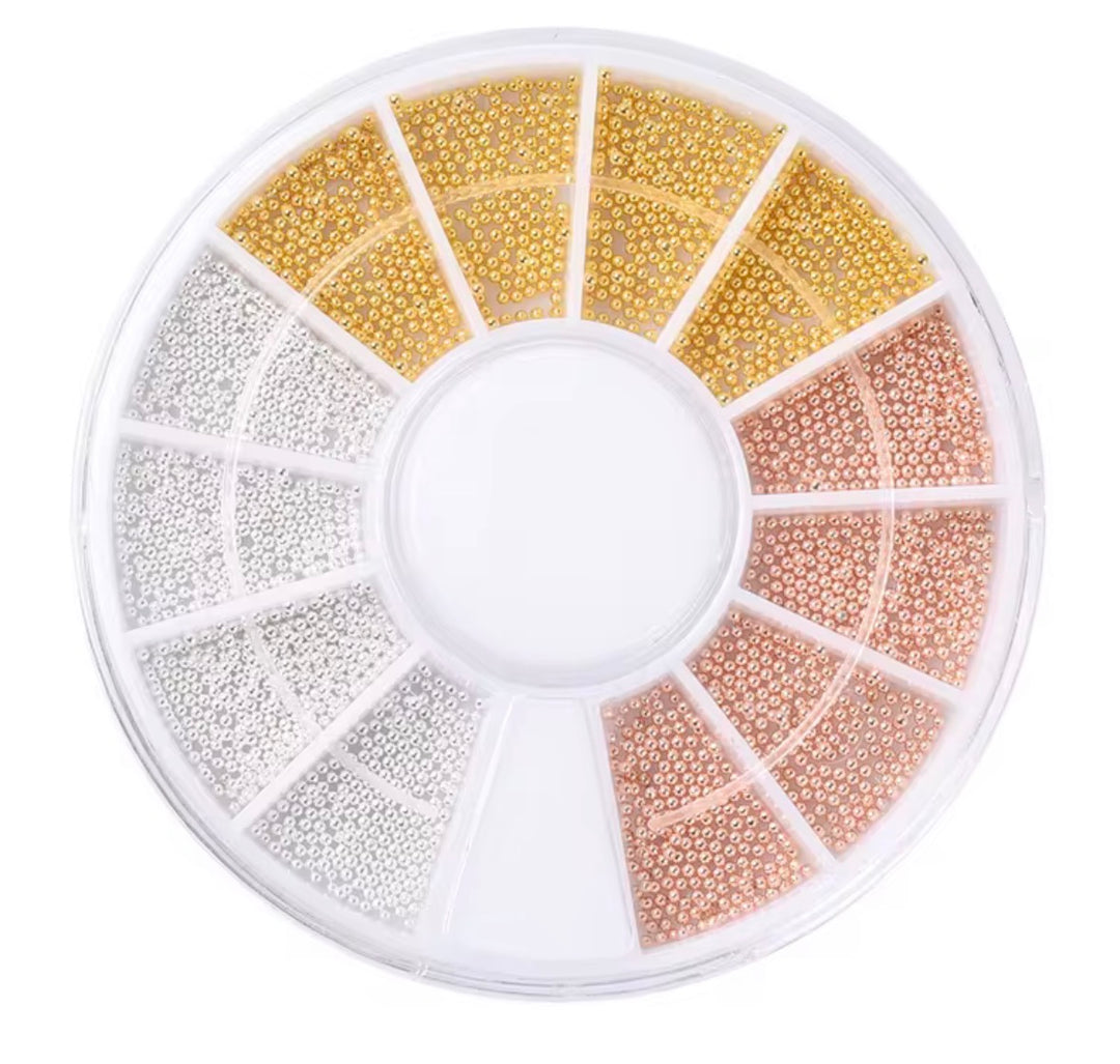 3 COLOR CAVIAR BEAD 12 GRID BOX